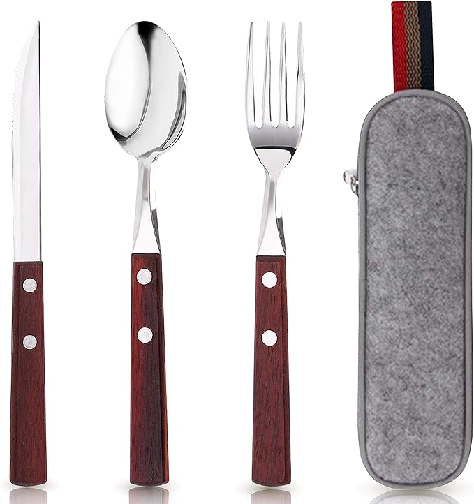 Stainless Steel travel utensils Set with case